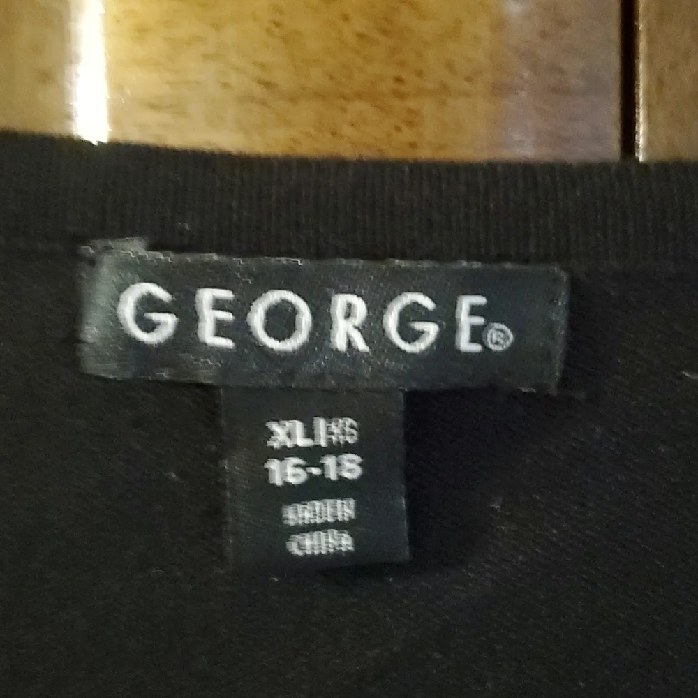 George Black Knit Embellished Sweater Sz 16-18 NWT